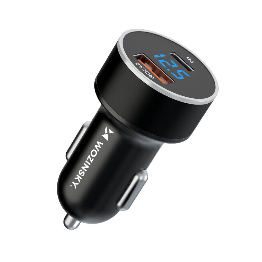 Încărcător auto Wozinsky WDCCAC USB-C USB-A 36W - negru
