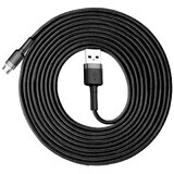 Baseus Cafule Cavo in nylon per impieghi gravosi USB / micro USB 2A 3M nero-grigio (CAMKLF-HG1)