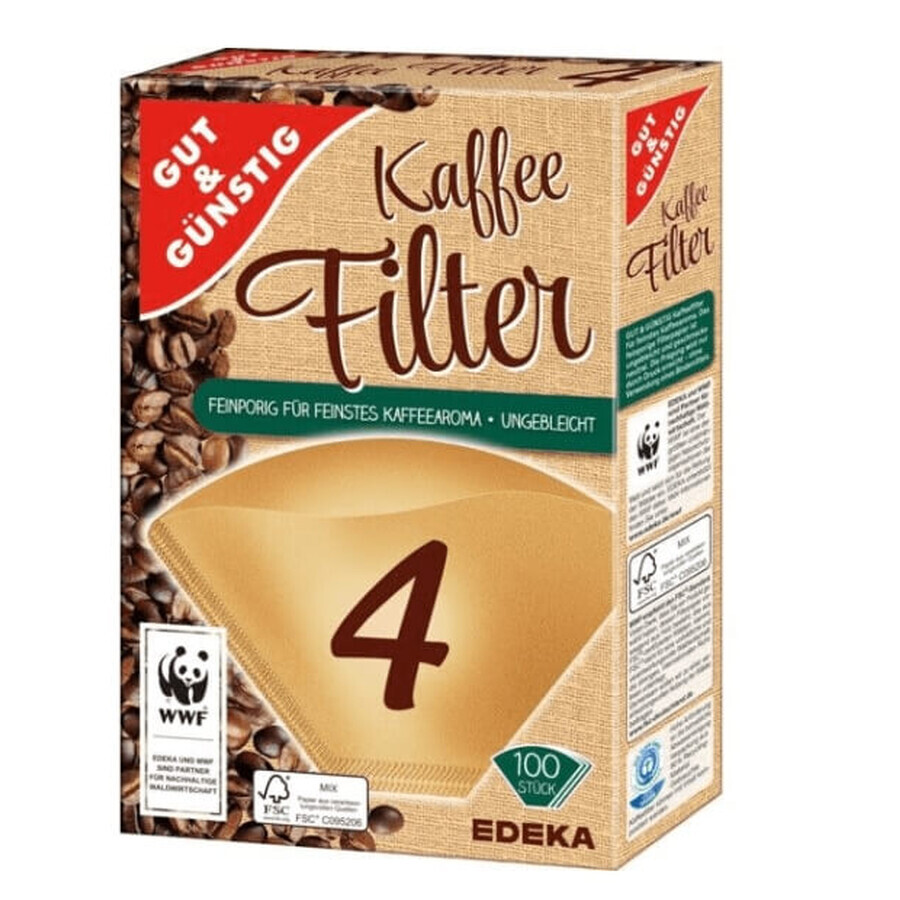 Gut amp ; Gunstig, Filtres à café 4, 100 pièces