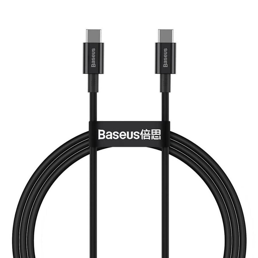 Câble Baseus CATYS-B01 USB-C - USB-C PD QC FCP 100W 5A 480Mbps 1m - noir