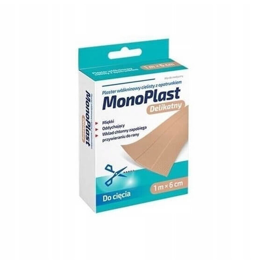 MonoPlast Non-woven Flesh Plaster 1 m x 6 cm, 1 piece