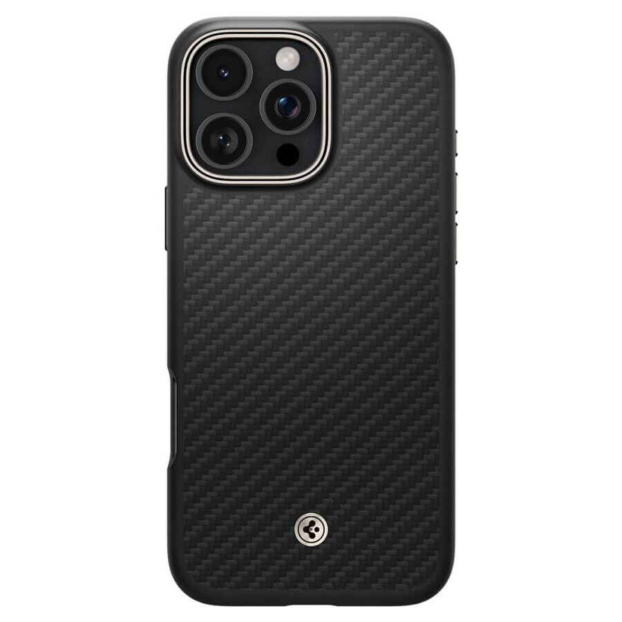 Custodia Spigen Enzo Aramid Mag con MagSafe per iPhone 16 Pro Max - nero opaco
