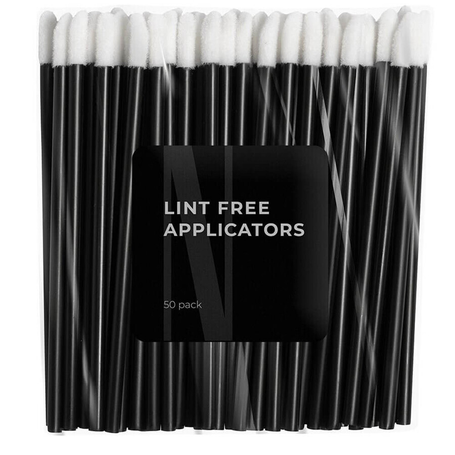 Nanolash Lint Free Applicators Aplicadores de velour para pestañas y cejas, 50 unidades