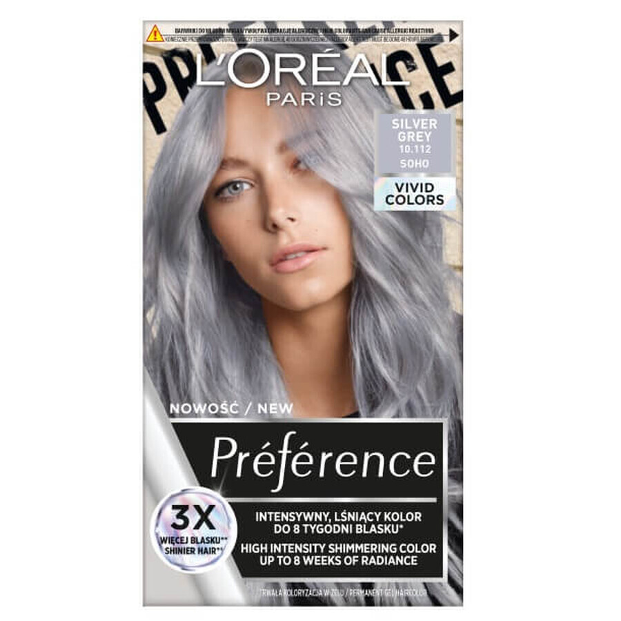 L Oreal Paris Preference Vivid Colors Tinte Permanente 10.112 Gris Plata