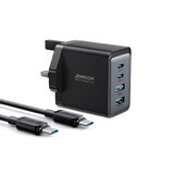Joyroom TCG02 PD USB-C USB-A 67W GaN (UK) chargeur secteur + câble USB-C - noir