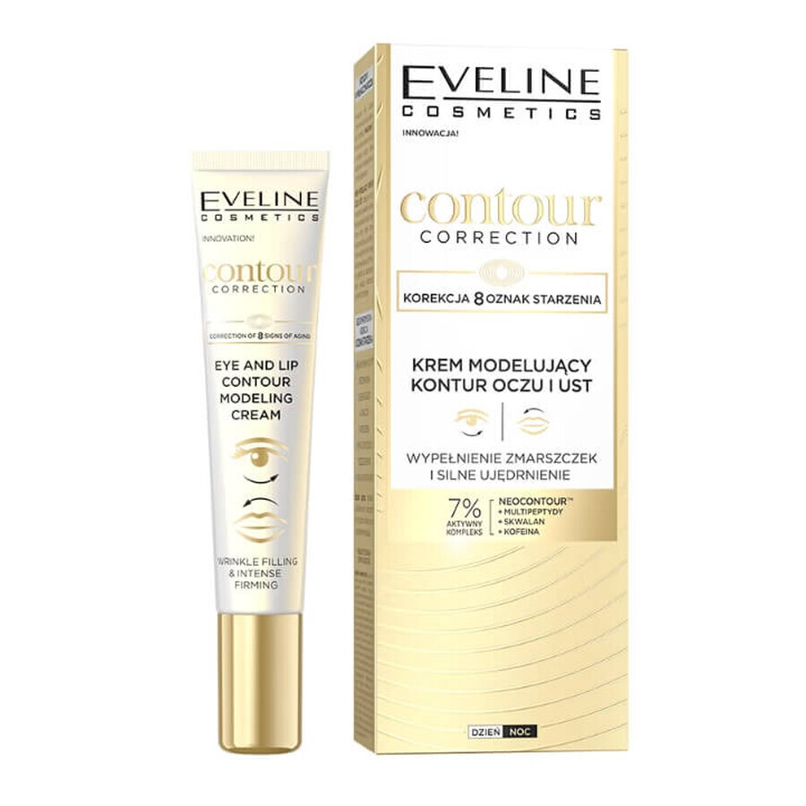 Eveline Cosmetics, Contour Correction, Eye and lip contour shaping cream, 20 ml