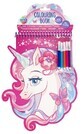 Libro para colorear con forma de animal. Unicornio