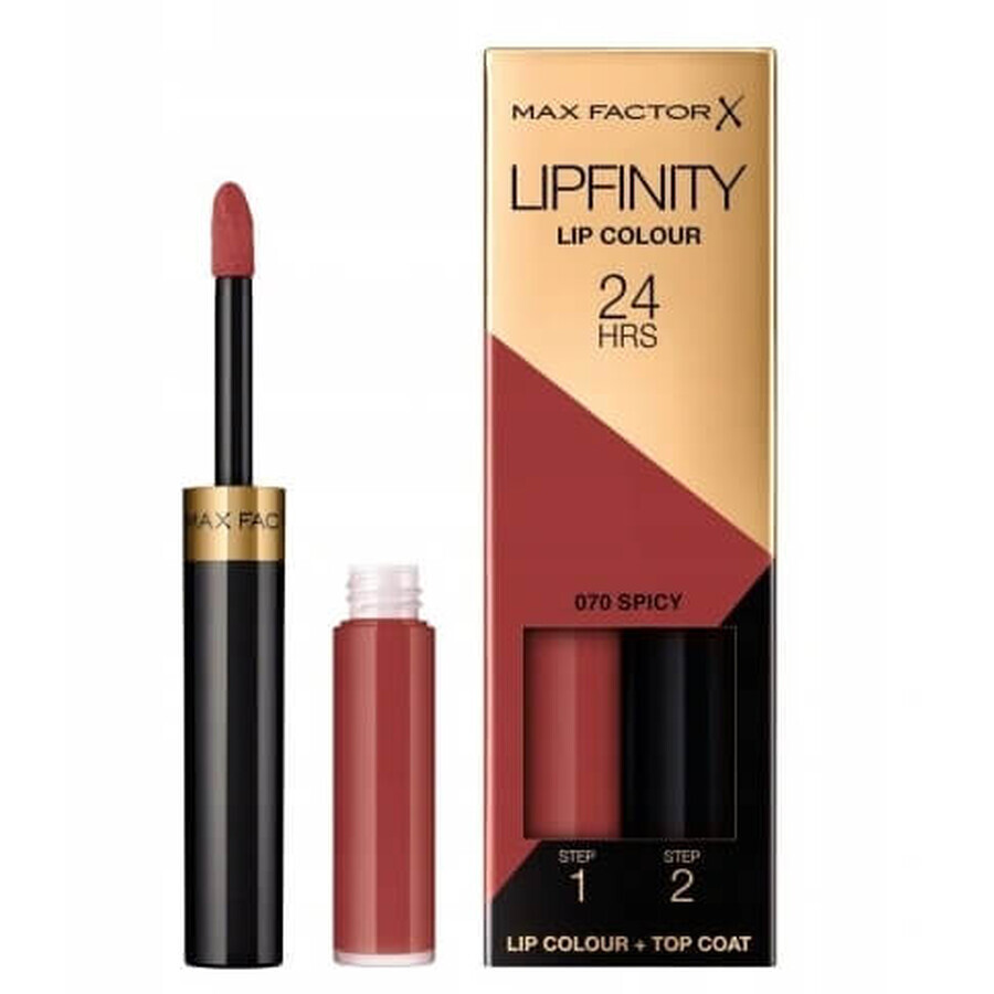 Buy Max Factor Lipfinity Lip Colour Two-Phase Liquid Lipstick 070 Spicy Max Factor Lipfinity Lip Colour Two-Phase Liquid Lipstick 070 Spicy