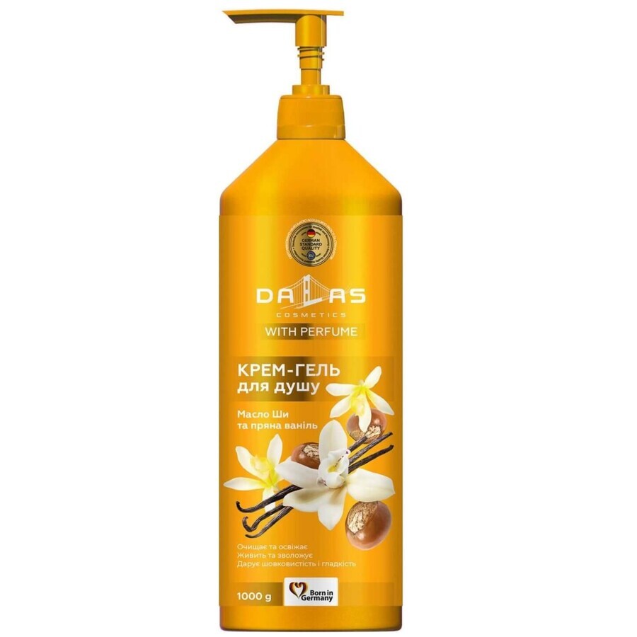 Gel douche au beurre de karité et à la vanille de Dalas, 1000g