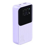 Joyroom mini powerbank JR-PBC07 20000mAh 30W avec câbles USB-C et Lightning - violet