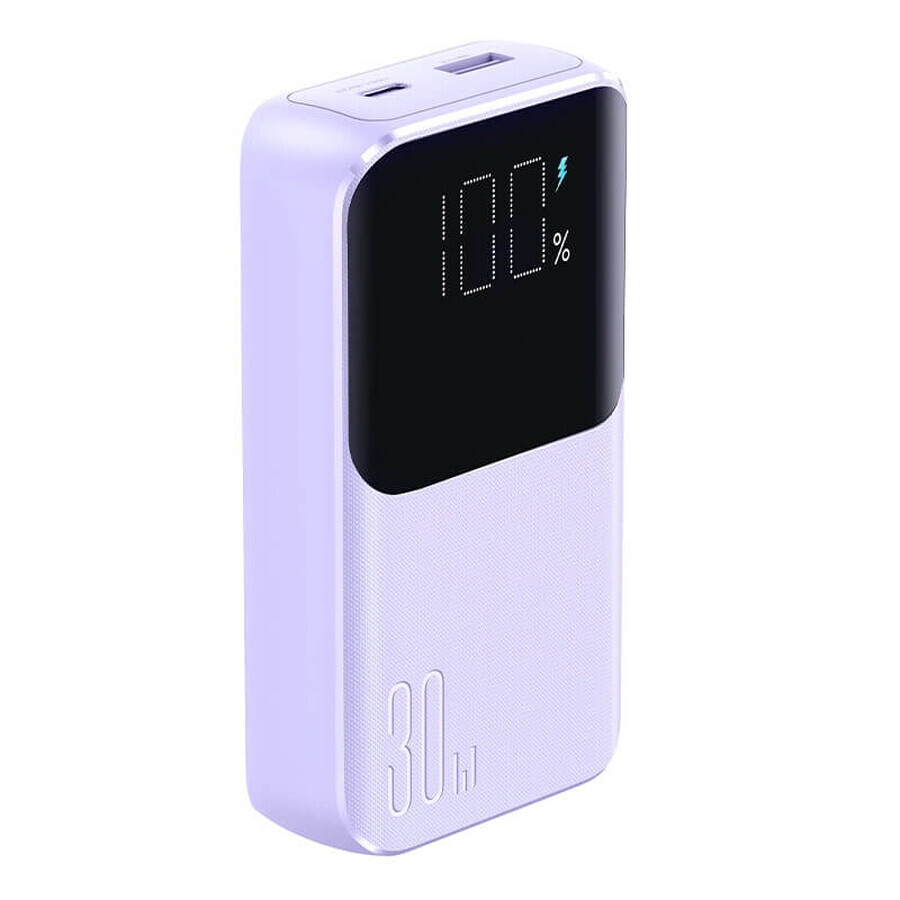 Joyroom mini powerbank JR-PBC07 20000mAh 30W cu cabluri USB-C și Lightning - violet