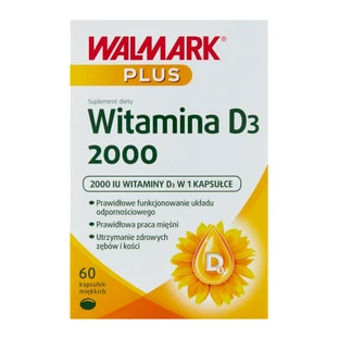 Walmark Plus Vitamina D3 2000, 60 cápsulas
