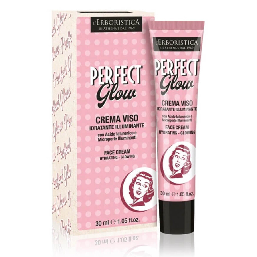 L Erboristica Perfect Glow Illuminating and Moisturizing Face Cream with Hyaluronic Acid, 30 ml