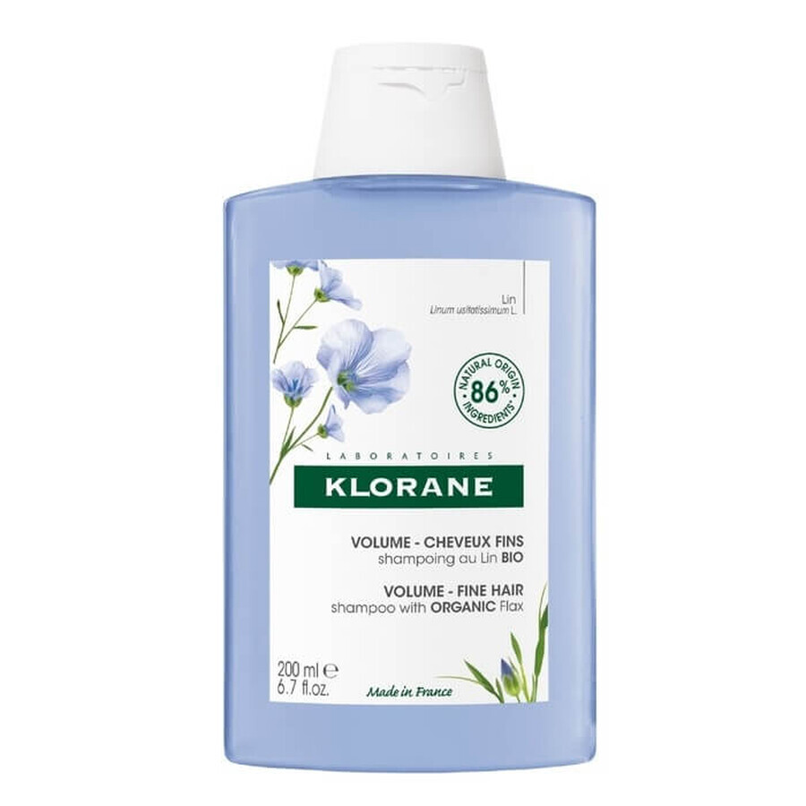 Klorane Volumizing Flax Shampoo, 200 ml