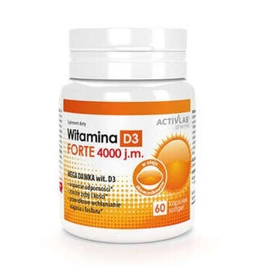 Vitamina D3 Forte 4000 UI, 60 capsule