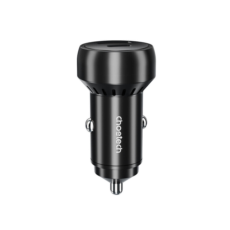 Choetech TC0014 USB-C USB-A PD 60W Autoladegerät mit LED-Hintergrundbeleuchtung - schwarz