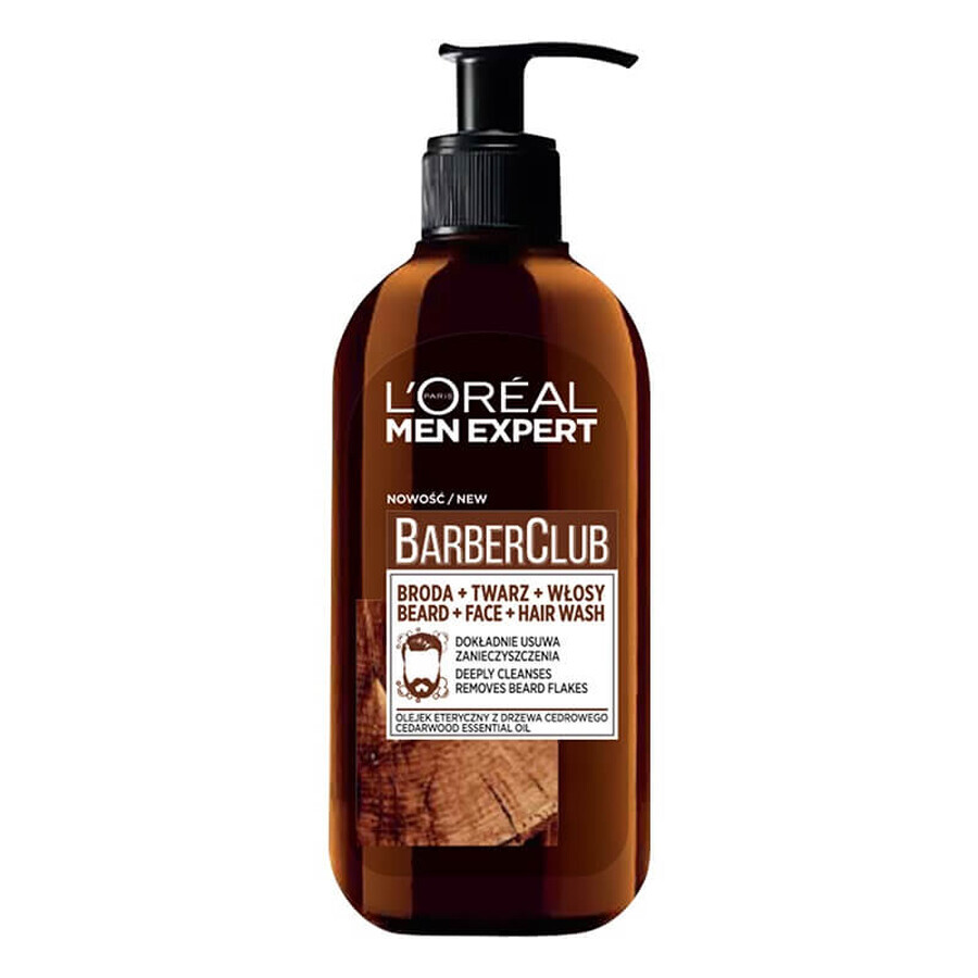 L Oreal Paris Men Expert Barber Club 3in1 Gel de curățare, 200ml