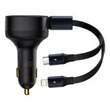 Caricabatterie per auto Baseus Enjoyment 2in1 30W nero (CGTX000001)