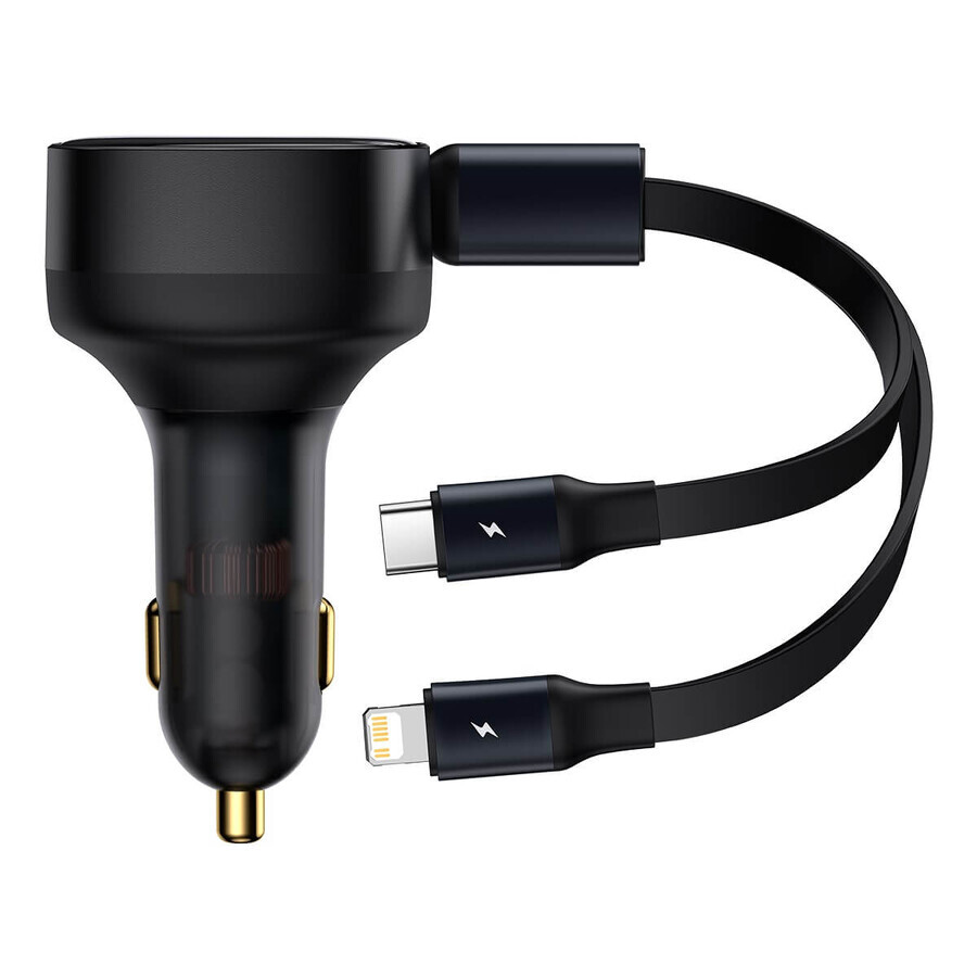 Baseus Enjoyment 2-in-1 car charger 30W black (CGTX000001)