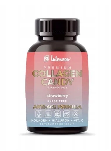 Intenson Collagen Candy strawberry flavor, 60 lozenges