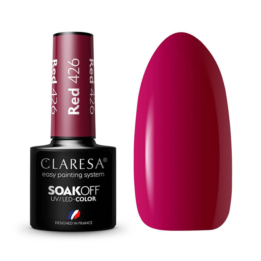 Claresa Soak Off UV/LED Red Hybrid Varnish 426, 5g