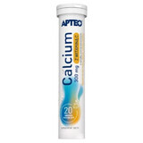 Calcium 300mg met vitamine C Apteo sinaasappelsmaak 20 bruistabletten