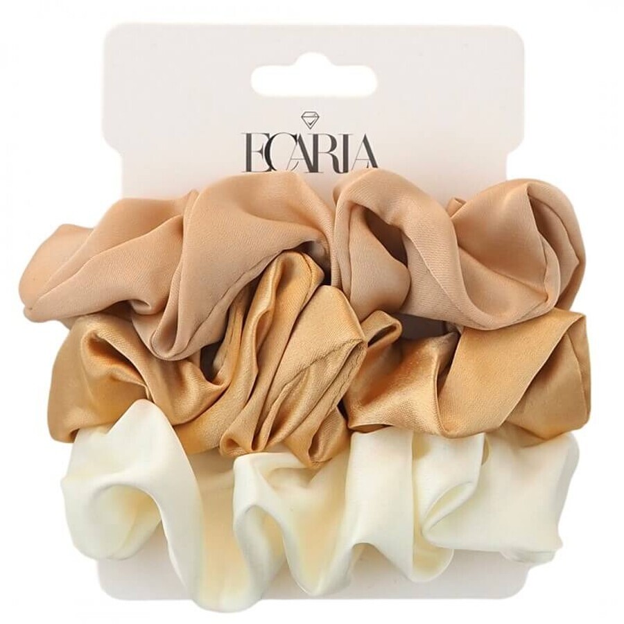 Winkel op Ecarla Haarfrutsels set op badge beige, 3 stuks Ecarla Haarfrutsels set op badge beige, 3 stuks