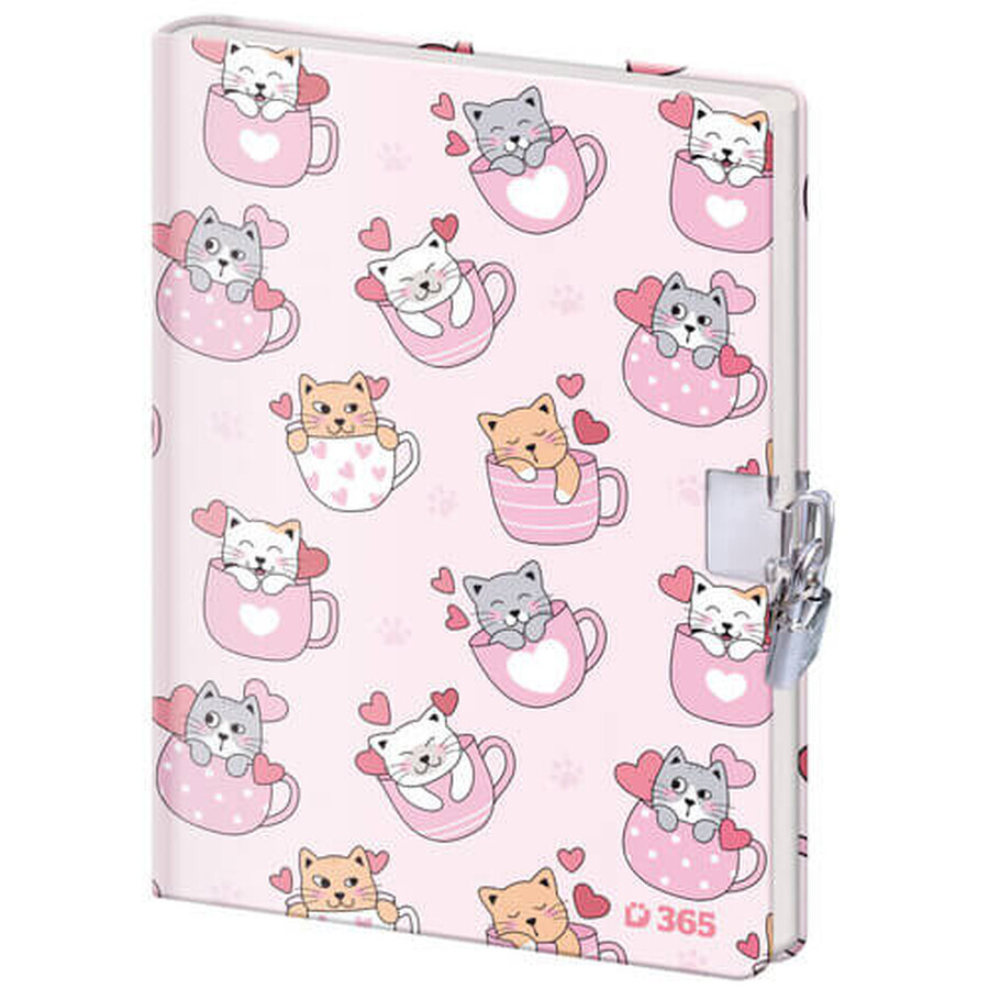 Diary with padlock B6 Cats 60 sheets plain