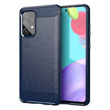 Carbon Case flexible Hülle Samsung Galaxy A72 4G blau