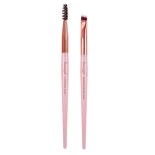 Donegal Mineraal Roze Wenkbrauw Contouring Borstel + Wenkbrauw en Wimper Borstel
