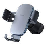 Baseus Metal Age II porta telefono per auto a gravità per griglia di ventilazione grigio scuro (SUJS000013)