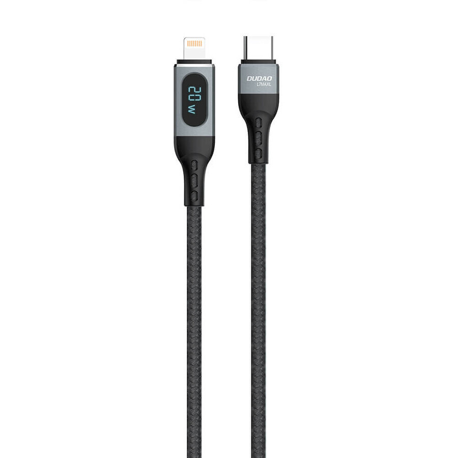 Dudao USB Type C - Lightning fast charging cable PD 20W 1m black (L7MaxL)
