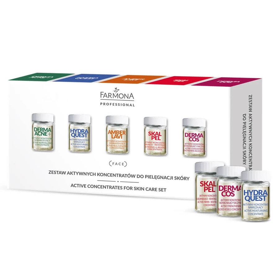 Farmona Professional Lote de concentrados activos para el cuidado del rostro, 10 x 5 ml