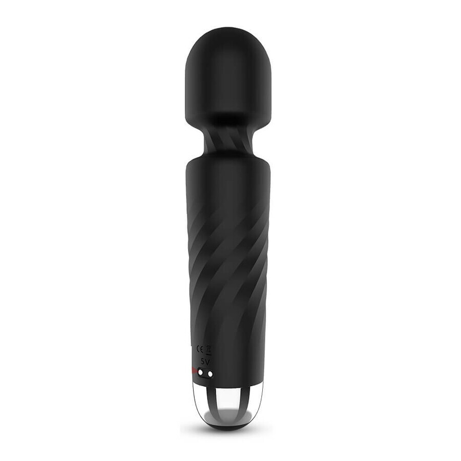 Hero-2 Wand massager with 7 vibration modes and 4 speeds Black