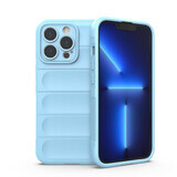 Magic Shield Case pour iPhone 13 Pro Max étui souple blindé bleu clair