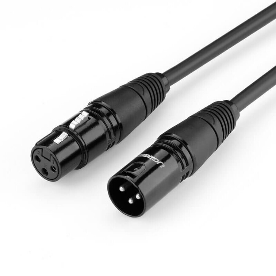 Ugreen AV130 66717 cable audio XLR (hembra) - XLR (macho) para micrófono / amplificador 2m - negro