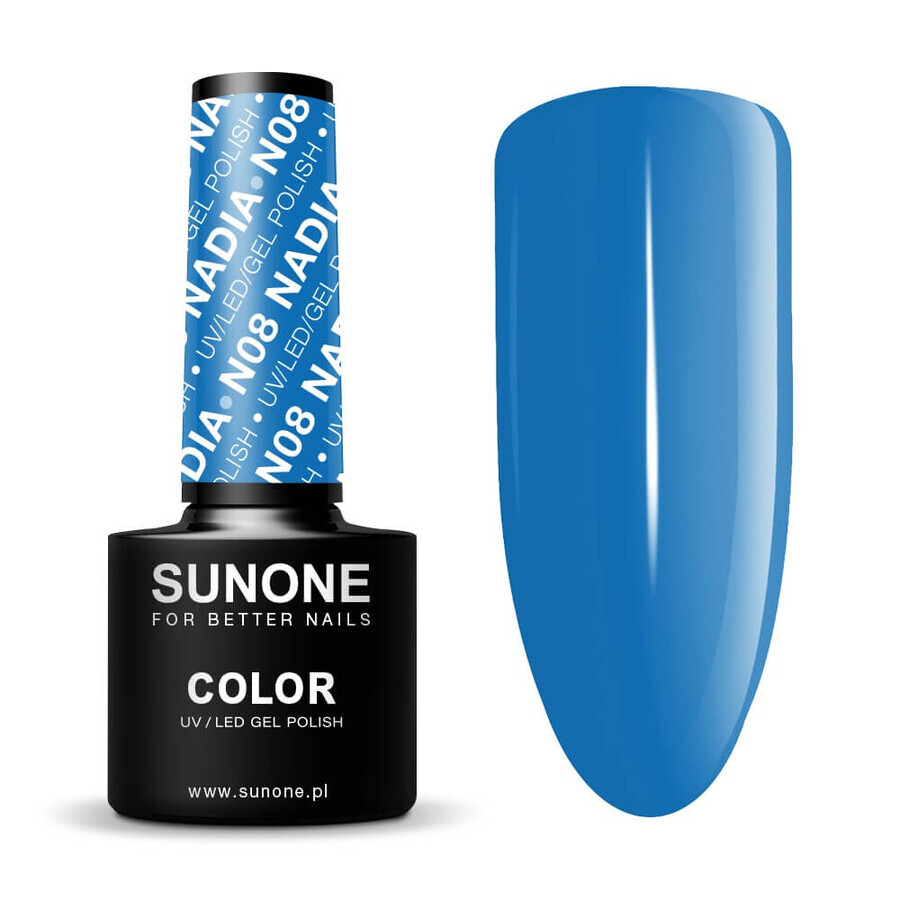 Sunone UV/LED Gel Polish Color Hybrid Vernis N08 Nadia, 5 ml
