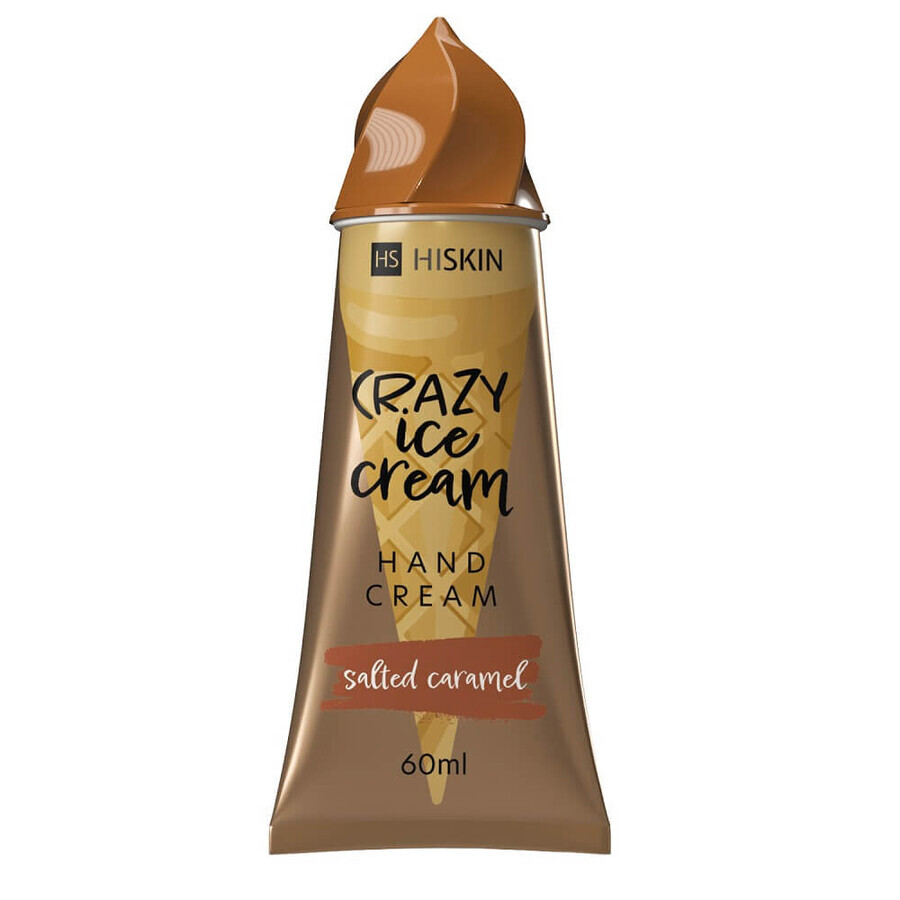 HiSkin Crazy Ice Cream Handcrème gezouten karamel, 60 ml