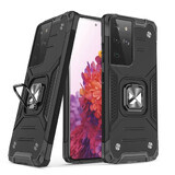 Wozinsky Ring Armor armored hybrid case cover + magnetic holder Samsung Galaxy S22 Ultra black
