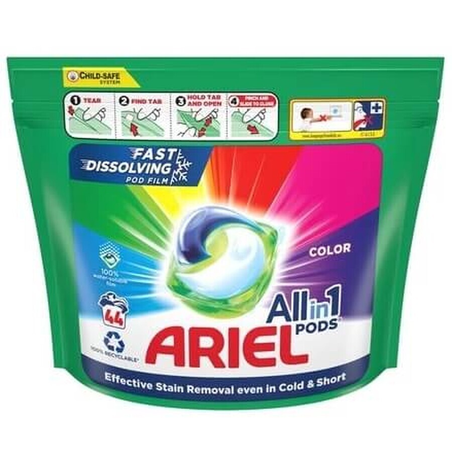 Ariel, Tablete gel pentru culoare, 44 bucăți