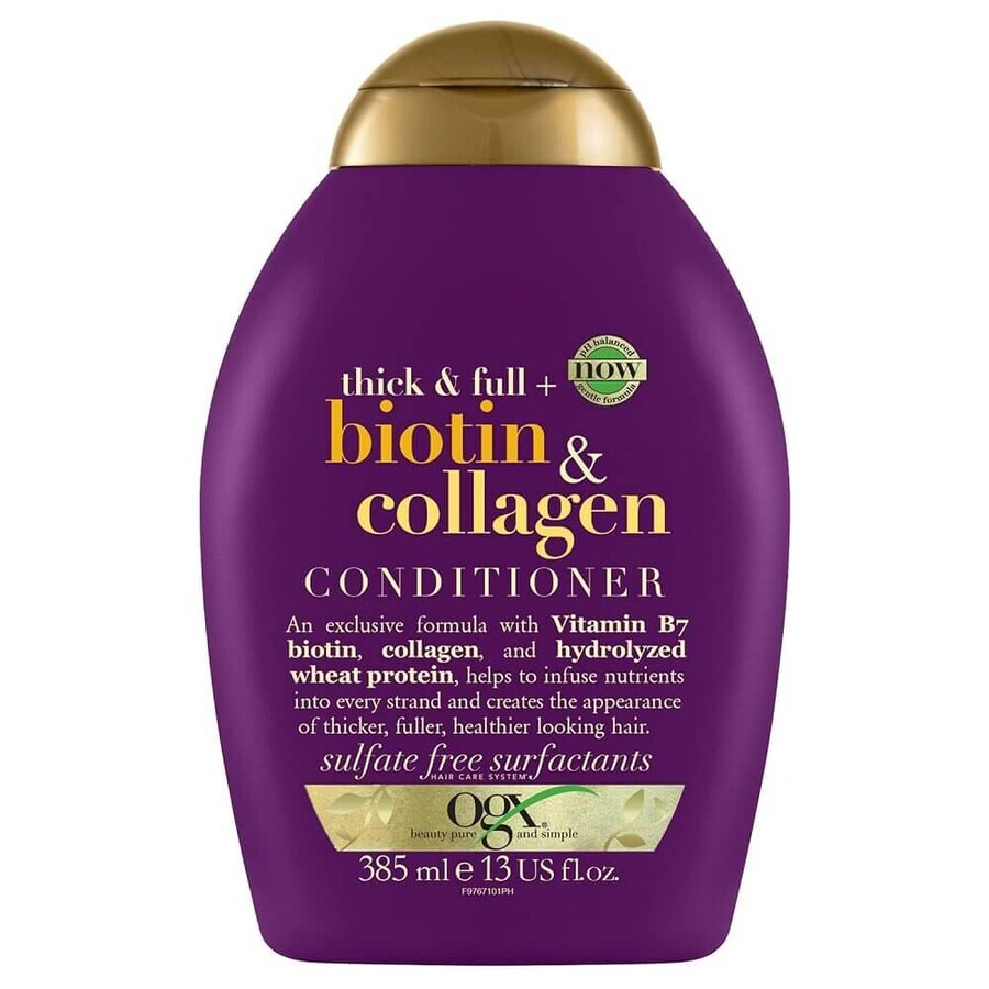 OGX Biotin amp; Collagen Conditioner Haarconditioner met biotine en collageen, 385 ml