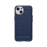 Flexible Carbon Case with carbon pattern for iPhone 15 - blue