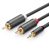 Ugreen AV102 10510 3,5 mm Miniklinke (Stecker) / 2RCA (Stecker) 2m Kabel - grau