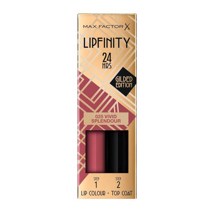 Buy Max Factor Lipfinity Lip Colour 24h Long-lasting Lipstick 025 Vivid Splendour, 4.2 ml Max Factor Lipfinity Lip Colour 24h Long-lasting Lipstick 025 Vivid Splendour, 4.2 ml