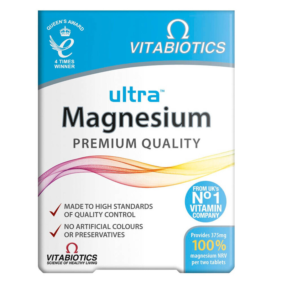 Vitabiotics Ultra Magnesium 375mg, 60 comprimés