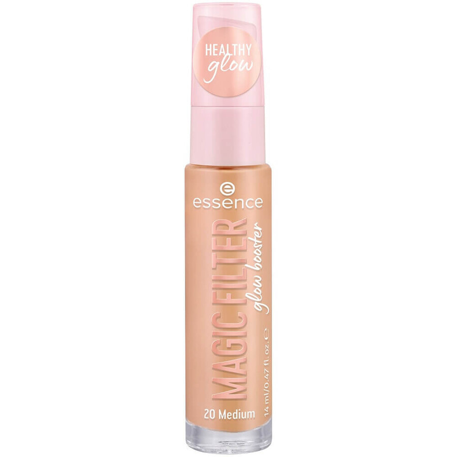 Essence Magic Filter Glow Booster Fondotinta liquido con copertura leggera 20 Medium, 14 ml