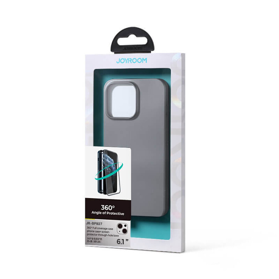 Joyroom 360 Full Case case iPhone 13 back and front case + tempered glass grey (JR-BP927 tarnish)