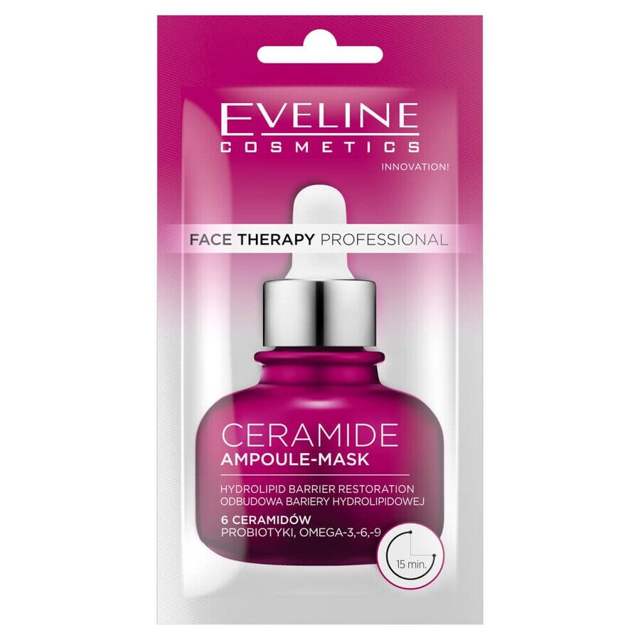 Eveline Cosmetics Face Therapy Professional Ampoule-Mask Ceramide Cream Face Mask, 8 ml