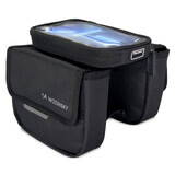 Wozinsky bicycle frame pannier bag waterproof phone case 1.5l black (WBB26BK)