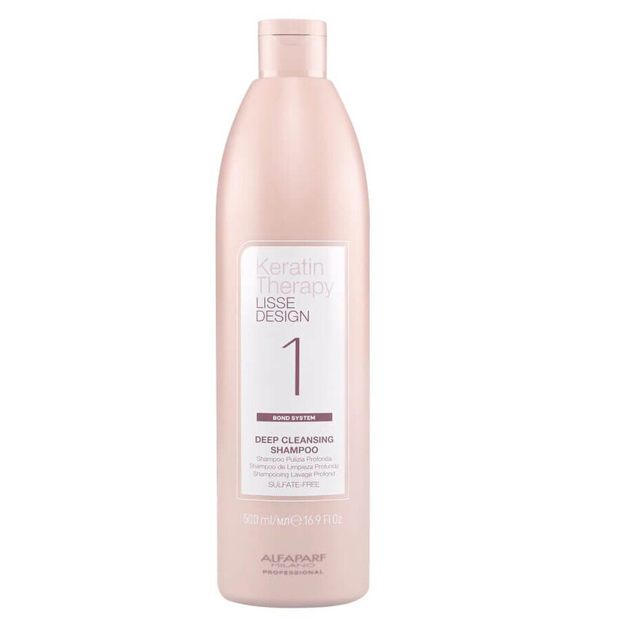 Alfaparf Keratin Therapy Lisse Design Cleansing Shampoo before keratin hair straightening, 500 ml